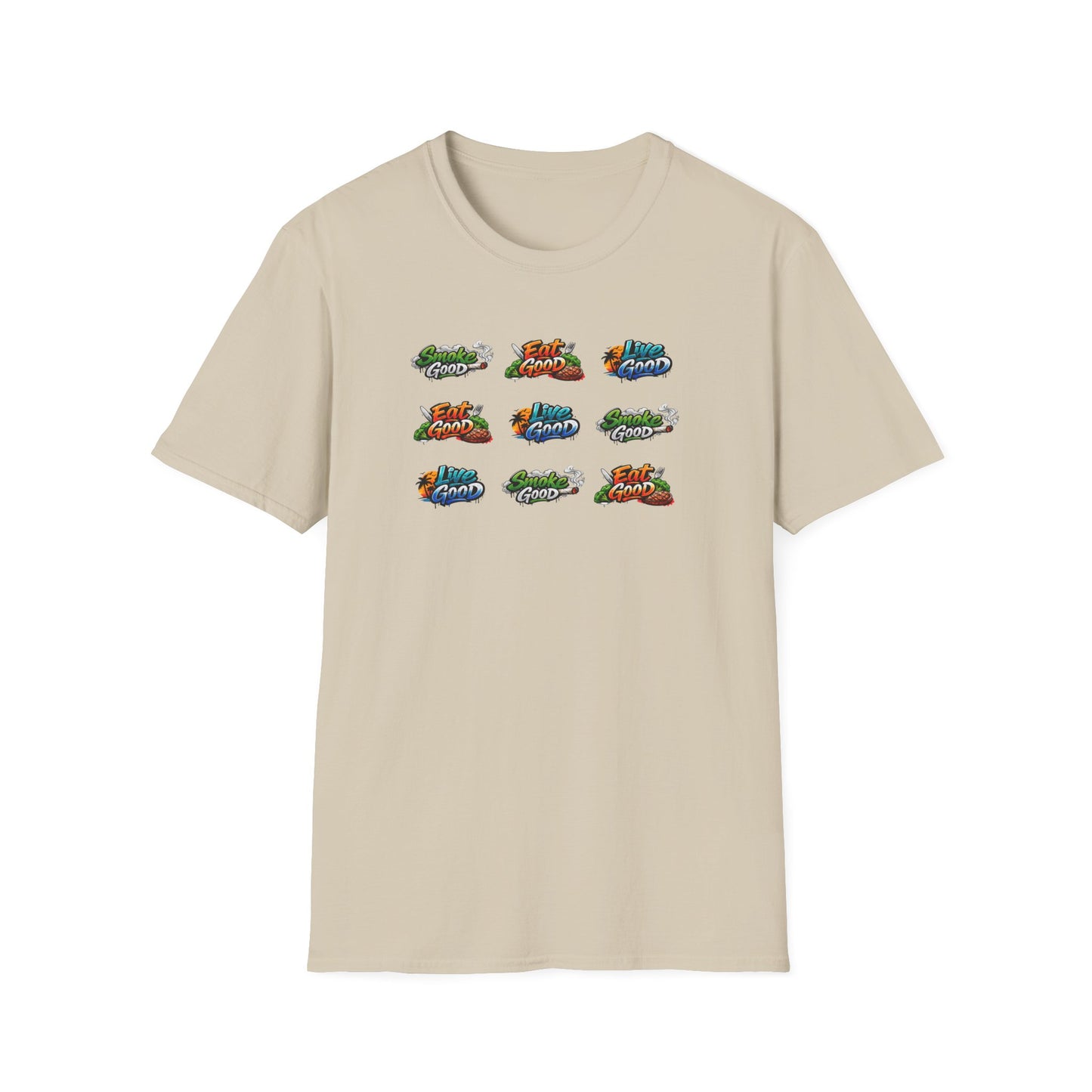 SMOKE GOOD-EAT GOOD-LIVE GOOD - Unisex Softstyle T-Shirt