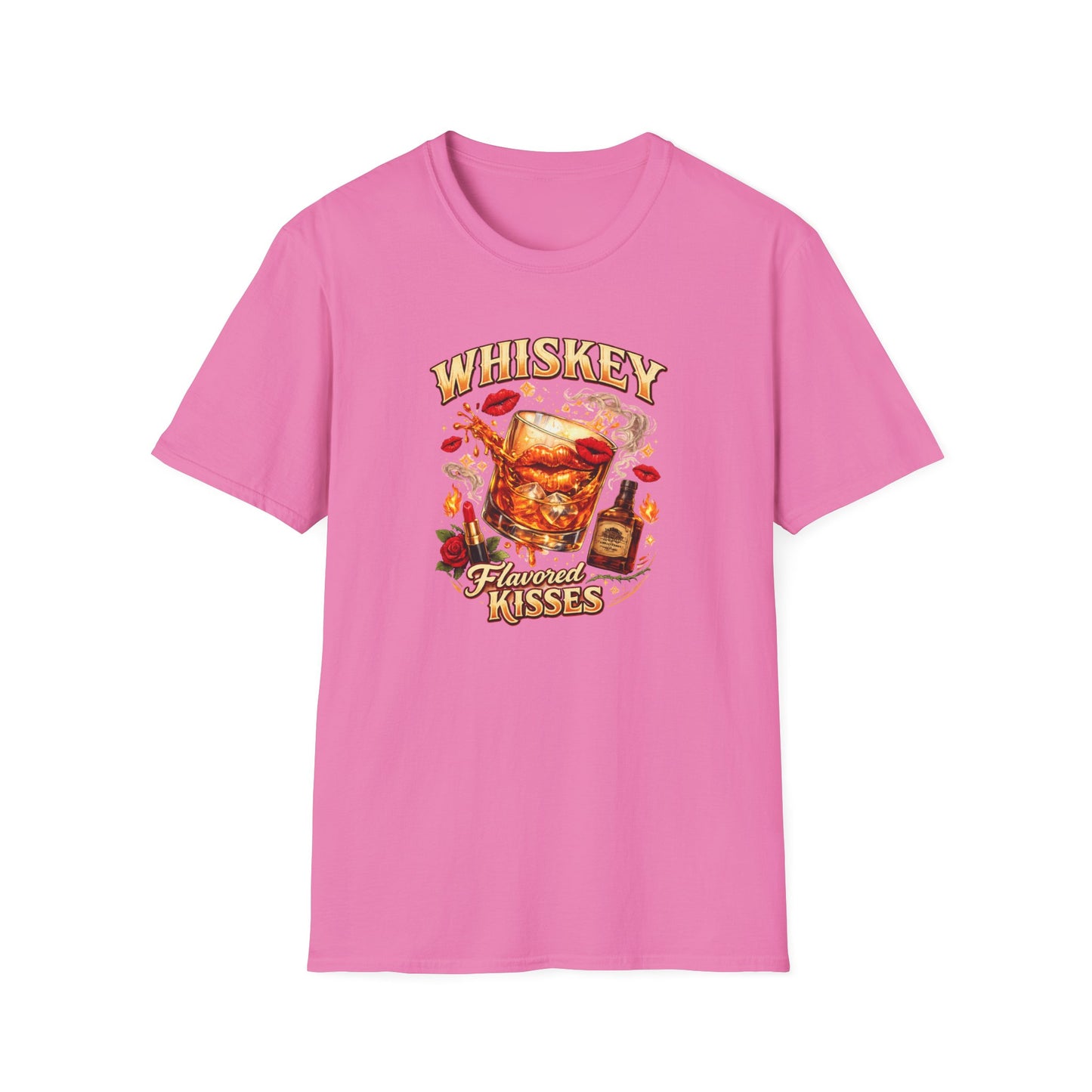 WHISKEY FLAVORED KISSES - Unisex Soft Style T-Shirt