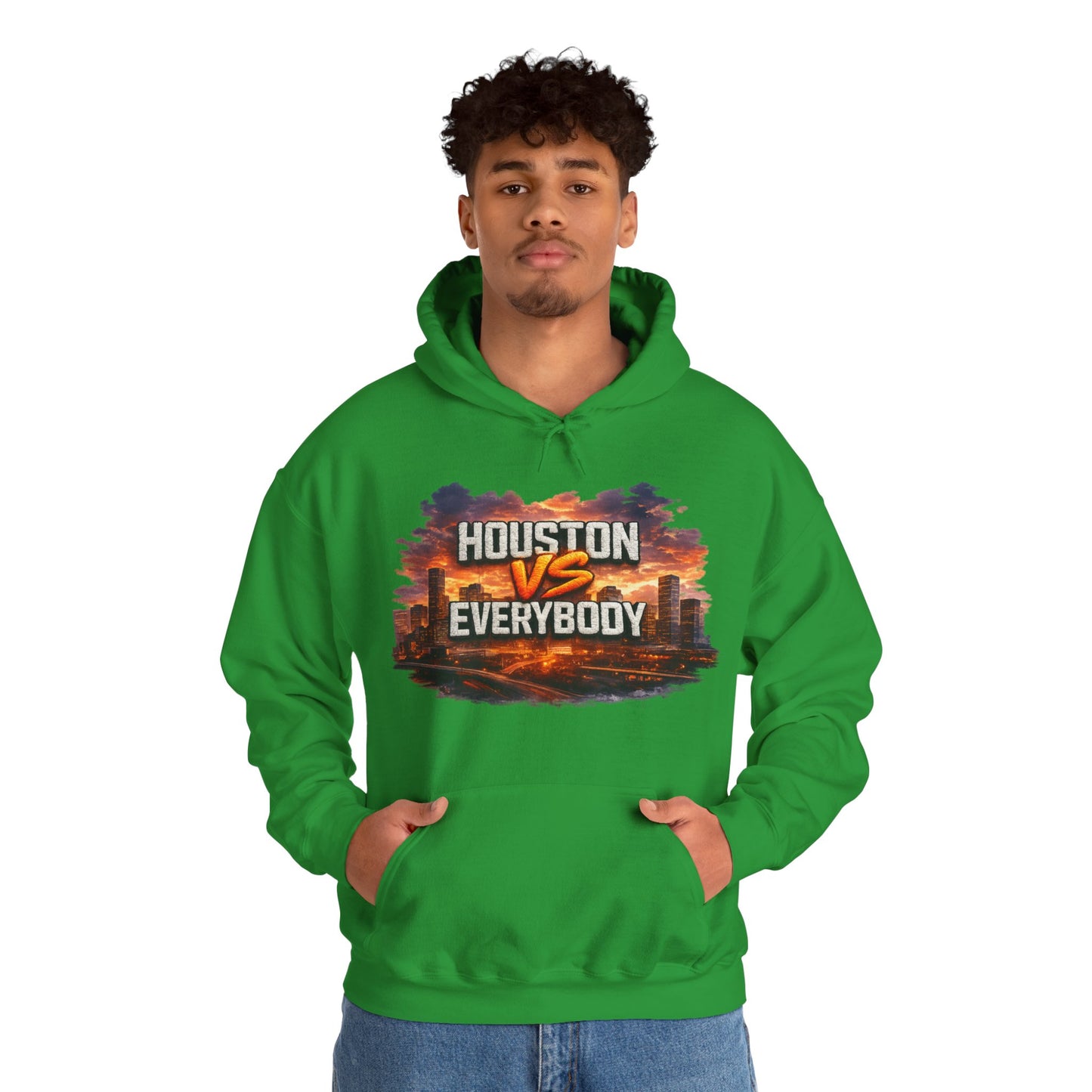 Houston vs Everybody Hoodie | H-Town Skyline Streetwear Pull-Over Hoodie