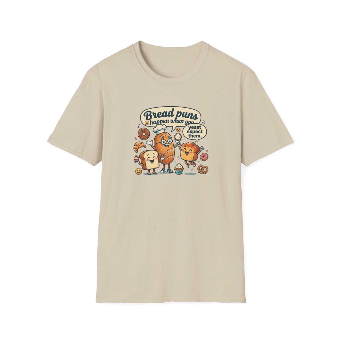 BREAD PUNS HAPPEN - Unisex Softstyle T-Shirt