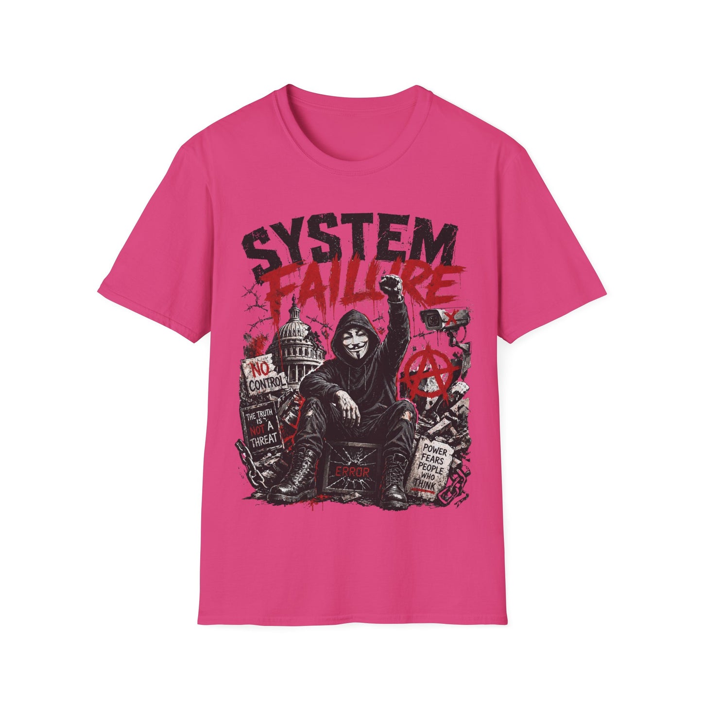SYSTEM FAILURE - ((BIG PRINT)) - Unisex Soft Style T-Shirt