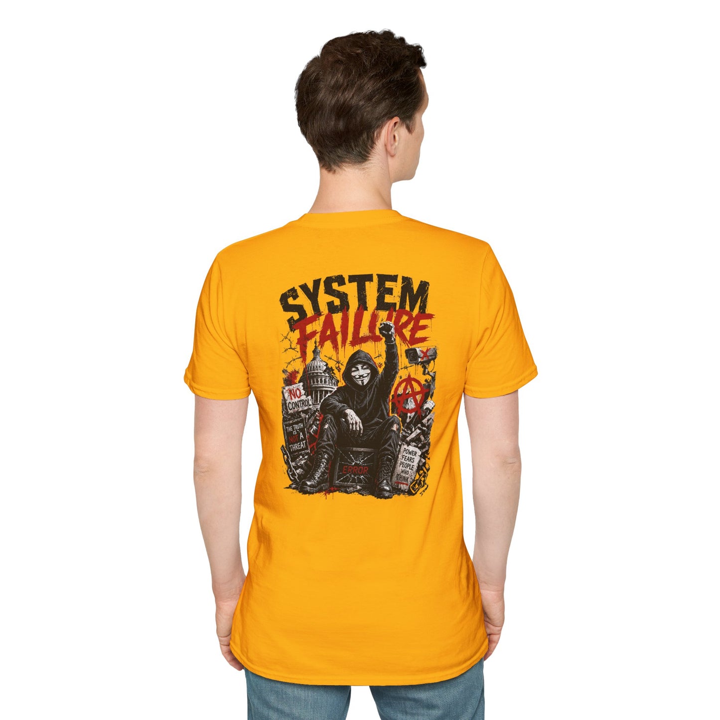 SYSTEM FAILURE - (Front/Back Print) - Unisex Soft Style T-Shirt