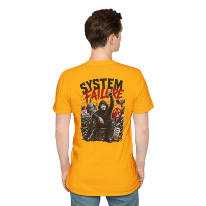 SYSTEM FAILURE - (Front/Back Print) - Unisex Soft Style T-Shirt