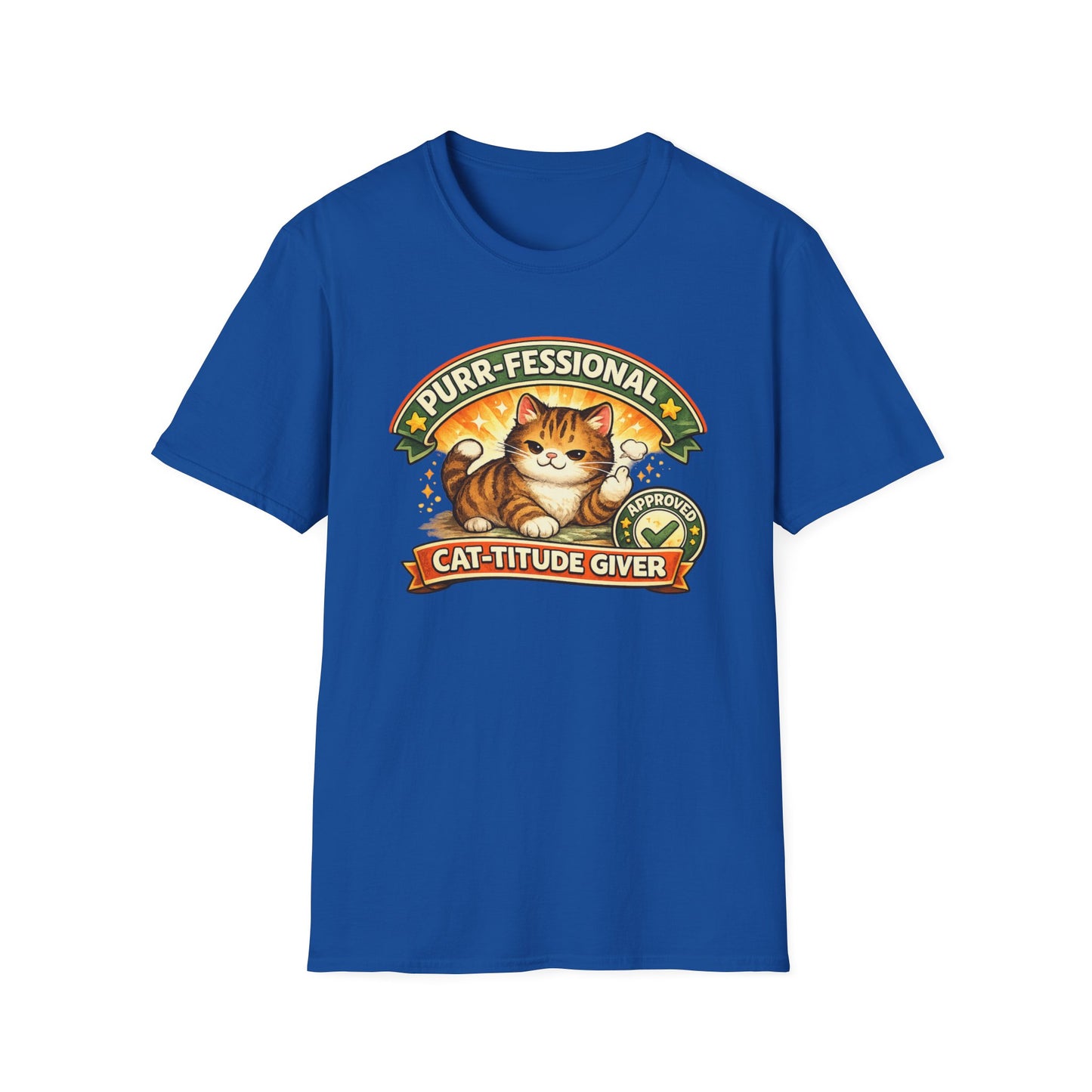 PURR-FESSIONAL CAT-TITUDE GIVER - Unisoft Soft Style T-Shirt