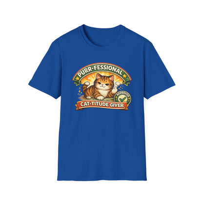 PURR-FESSIONAL CAT-TITUDE GIVER - Unisoft Soft Style T-Shirt
