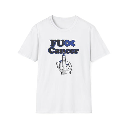 F CANCER - BLUE RIBBON - Unisex Soft Style T-Shirt