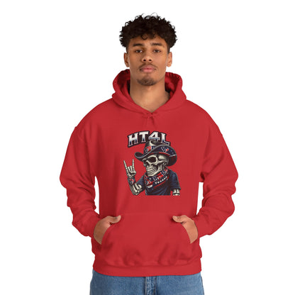 HT4L Skeleton Throwing the H | Houston Texans Unisex Pull-Over Hoodie