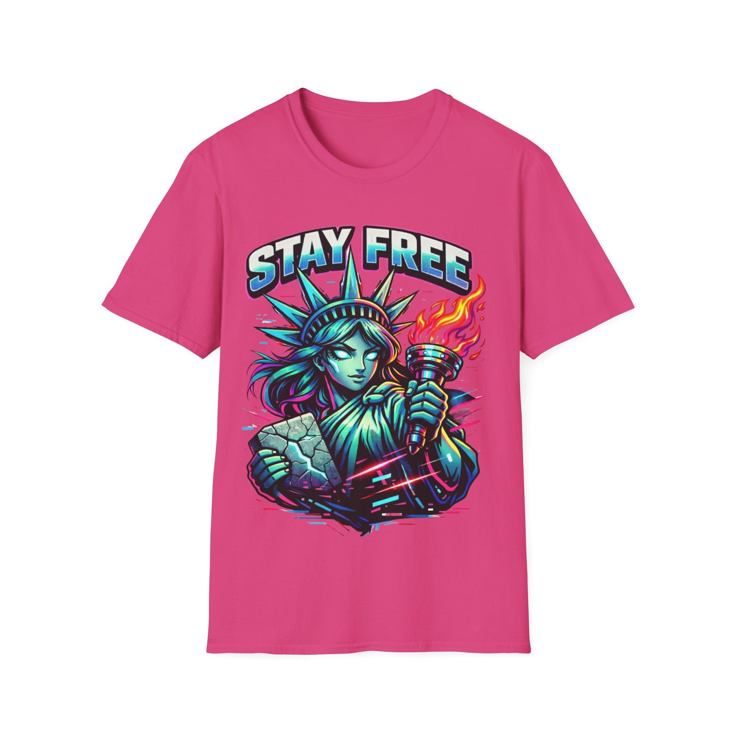 STATUE OF LIBERTY - ((BIG PRINT)) - Unisex Soft Style T-Shirt