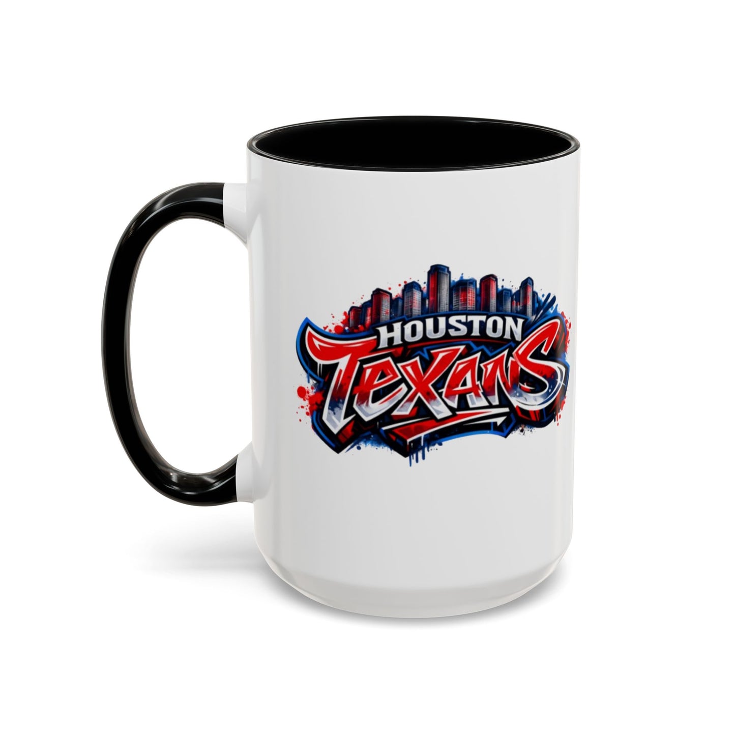 HOUSTON TEXANS GRAFFITI W/SKYLINE - Accent Coffee Mug (11, 15oz)