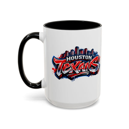 HOUSTON TEXANS GRAFFITI W/SKYLINE - Accent Coffee Mug (11, 15oz)