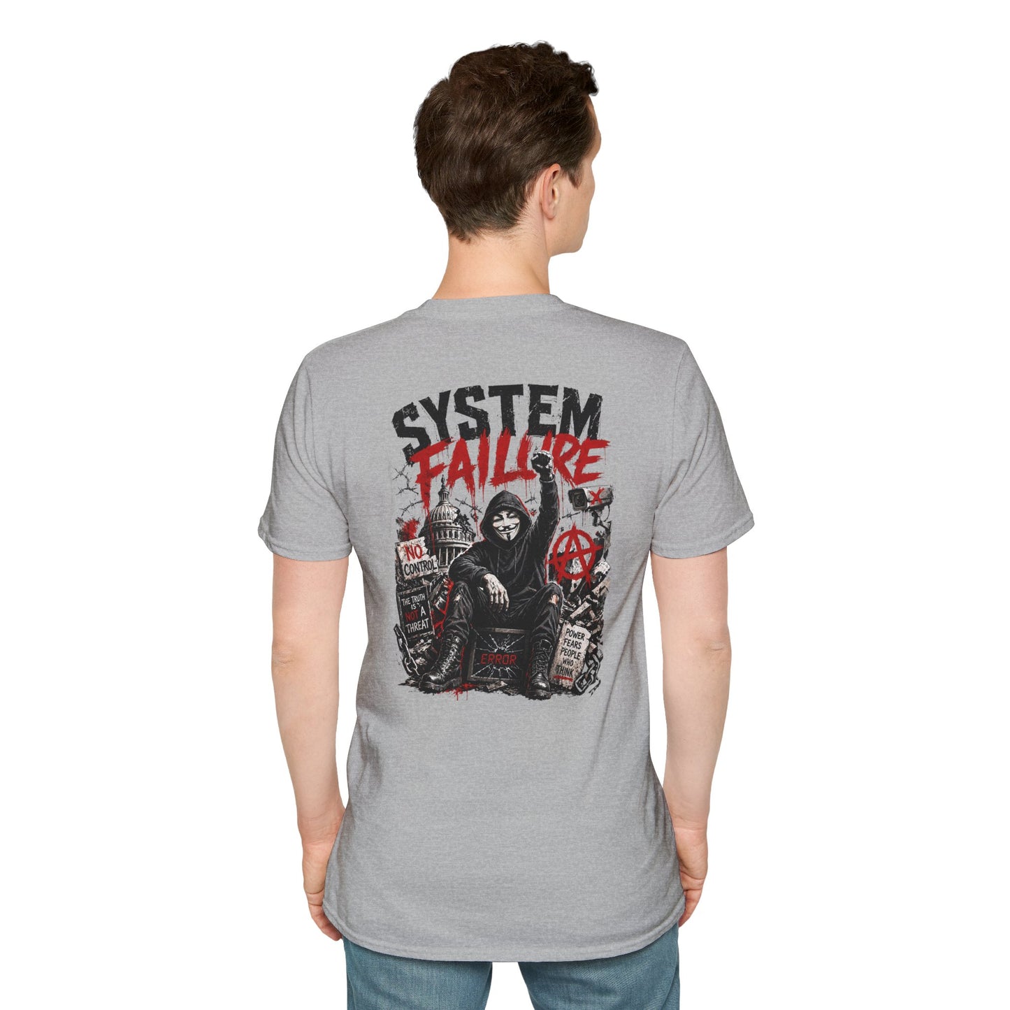 SYSTEM FAILURE - (Front/Back Print) - Unisex Soft Style T-Shirt