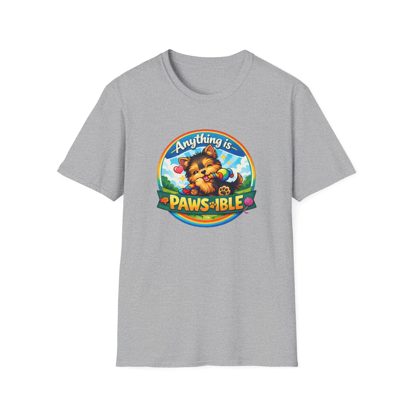 ANYTHING IS PAWSIBLE-PUPPY - Unisex Soft Style T-Shirt