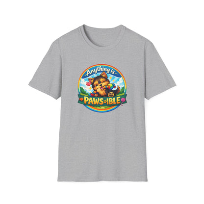 ANYTHING IS PAWSIBLE-PUPPY - Unisex Soft Style T-Shirt