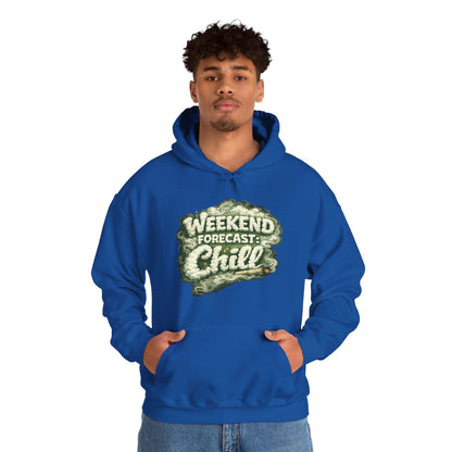 Weekend Forecast: Chill Hoodie | Funny Relaxed Graphic Pull-Over