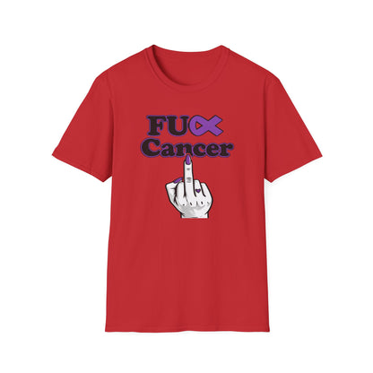 F CANCER - PURPLE RIBBON - Unisex Soft Style T-Shirt