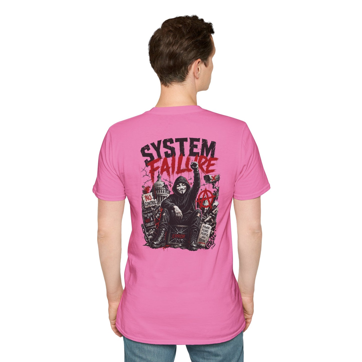 SYSTEM FAILURE - (Front/Back Print) - Unisex Soft Style T-Shirt