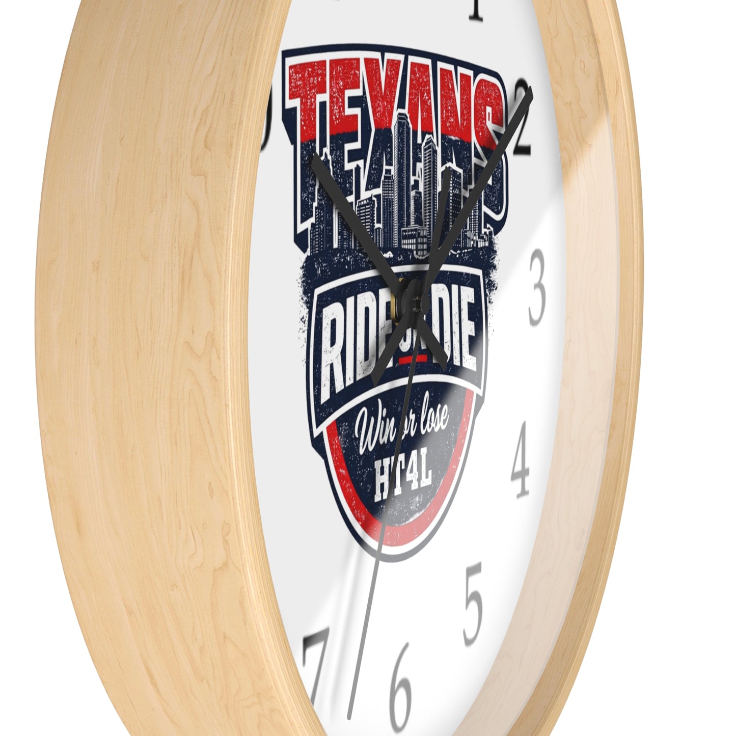Texans Ride or Die Wall Clock | Houston Texans Fan Home Decor