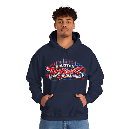 Houston Texans Graffiti Art Unisex Hoodie | H-Town Streetwear Pull-Over