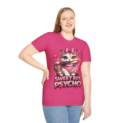 SWEET BUT PSYCHO - ((BIG PRINT))  Unisex Soft Style T-Shirt