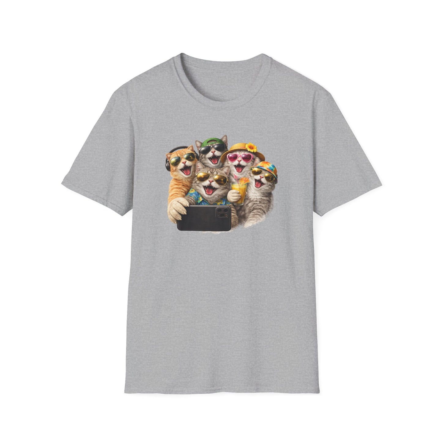 SELFIE TIME - CAT STYLE - Unisex Softstyle T-Shirt