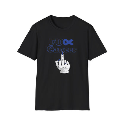 F CANCER - BLUE RIBBON - Unisex Soft Style T-Shirt