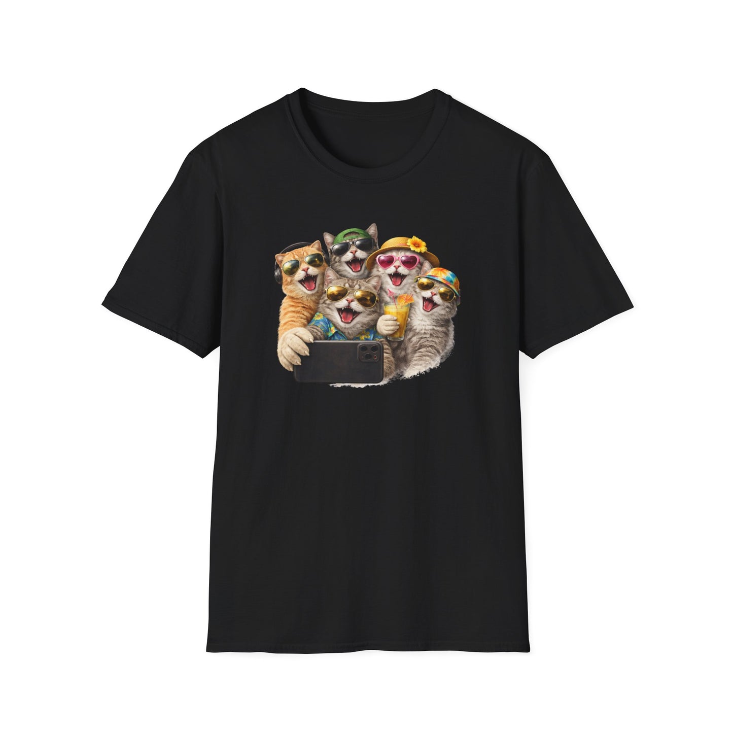 SELFIE TIME - CAT STYLE - Unisex Softstyle T-Shirt